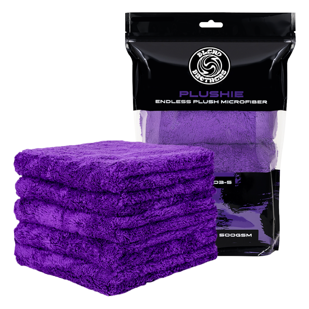 BLEND BROTHERS PLUSHIE PURPLE Endless Plush Micorfiber - uniwersalna bezszwowa mikrofibra do docierania wosków 40x40cm 5szt