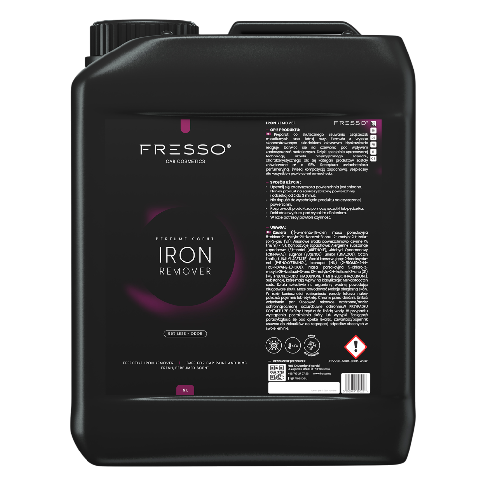 FRESSO Iron Remover - środek do usuwania zanieczyszczeń metalicznych i lotnej rdzy 5L