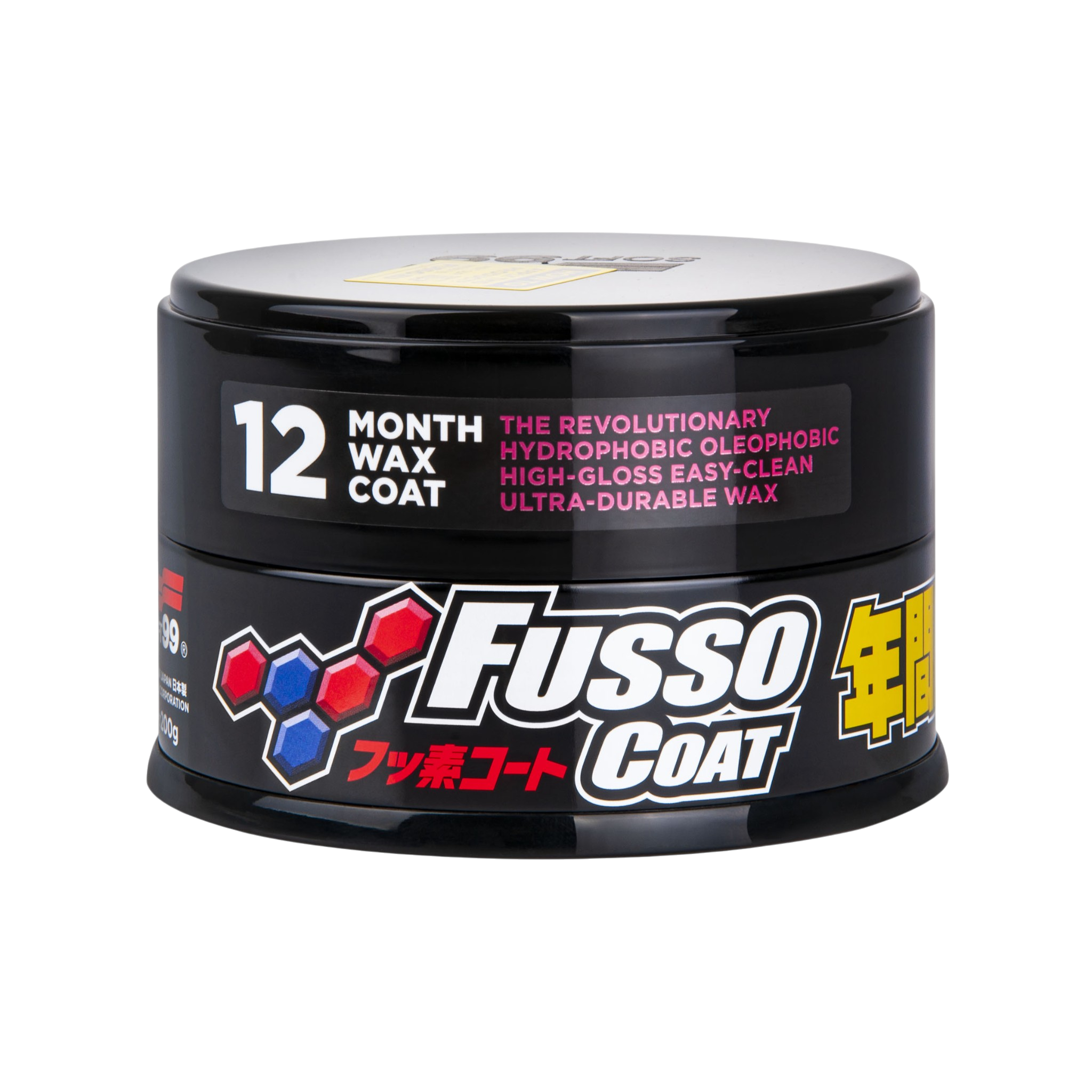 SOFT99 Fusso Coat 12 Months Dark - syntetyczny wosk samochodowy do ciemnych lakierów 200g